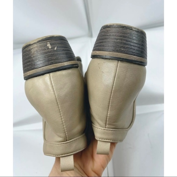 Restricted Women Sz 8.5 Taupe Perforated Bootie Ankle Boot Faux Leather Cut Out - Picture 8 of 14